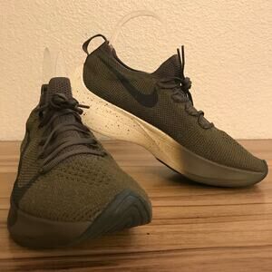 Nike Vapor Street Flyknit String Men's 6 Running Shoes Medium Olive AQ1763-200